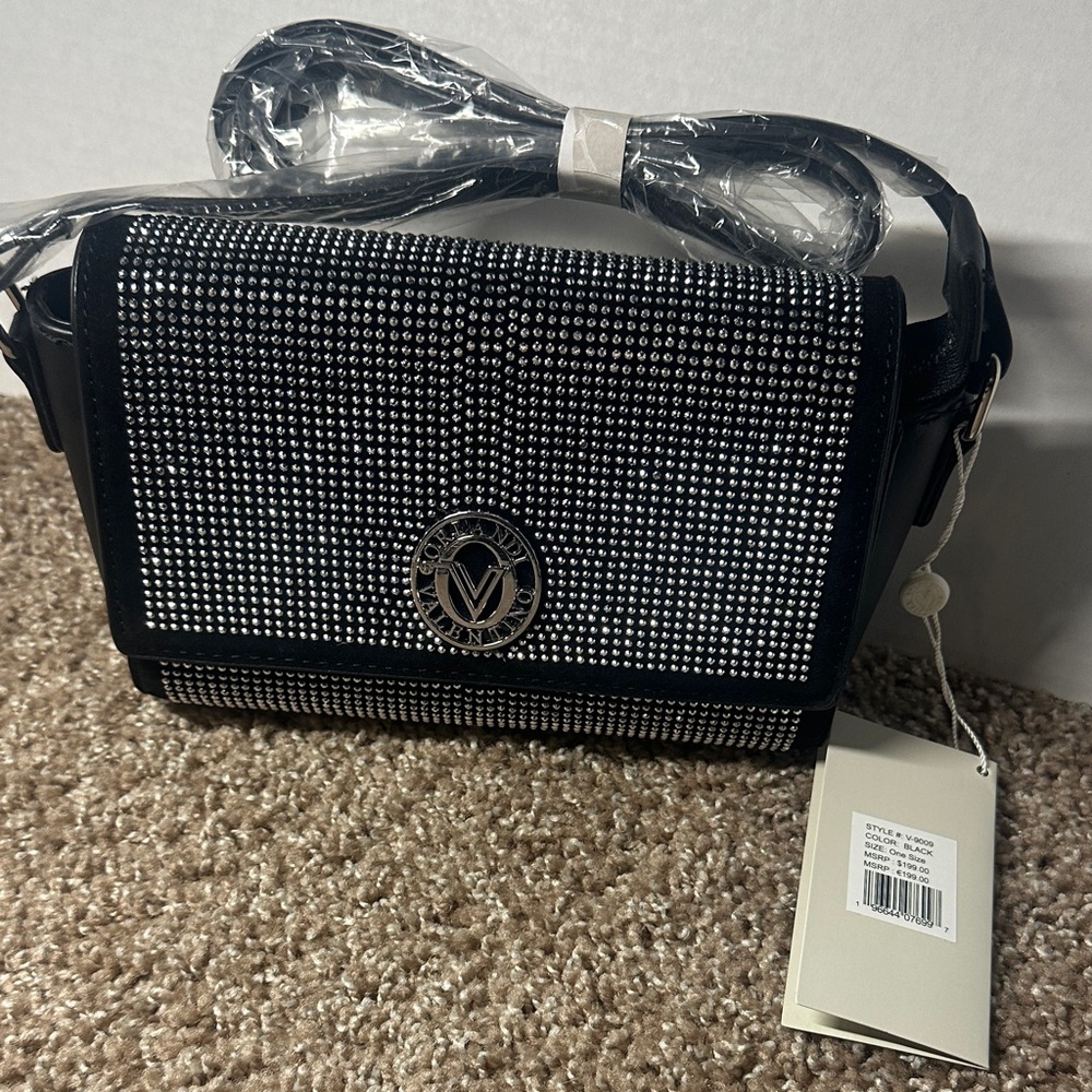 Black and Silver Women's Bag. NWT. Valentino Orlandi